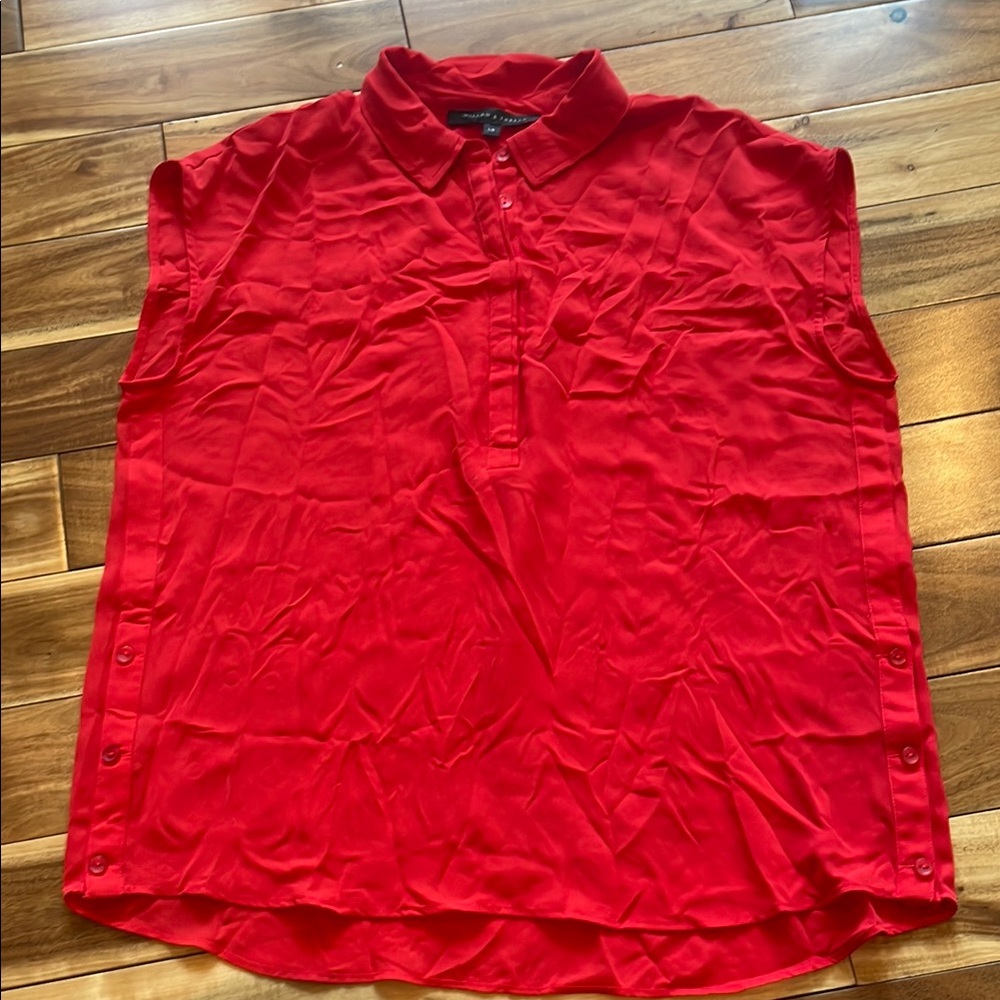 Vibrant Red Casual Button Down Shirt for Everyday Comfort